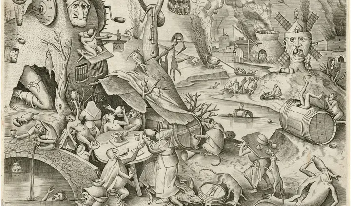 Pieter van der Heyden nach Pieter Bruegel d. Ä., Gula (Die Völlerei), 1558