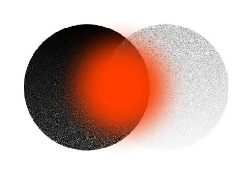 Zwei aufeinanderliegende Kreise