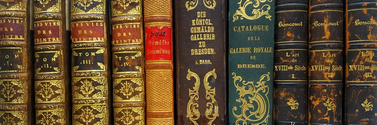 Ältere Bücherrücken